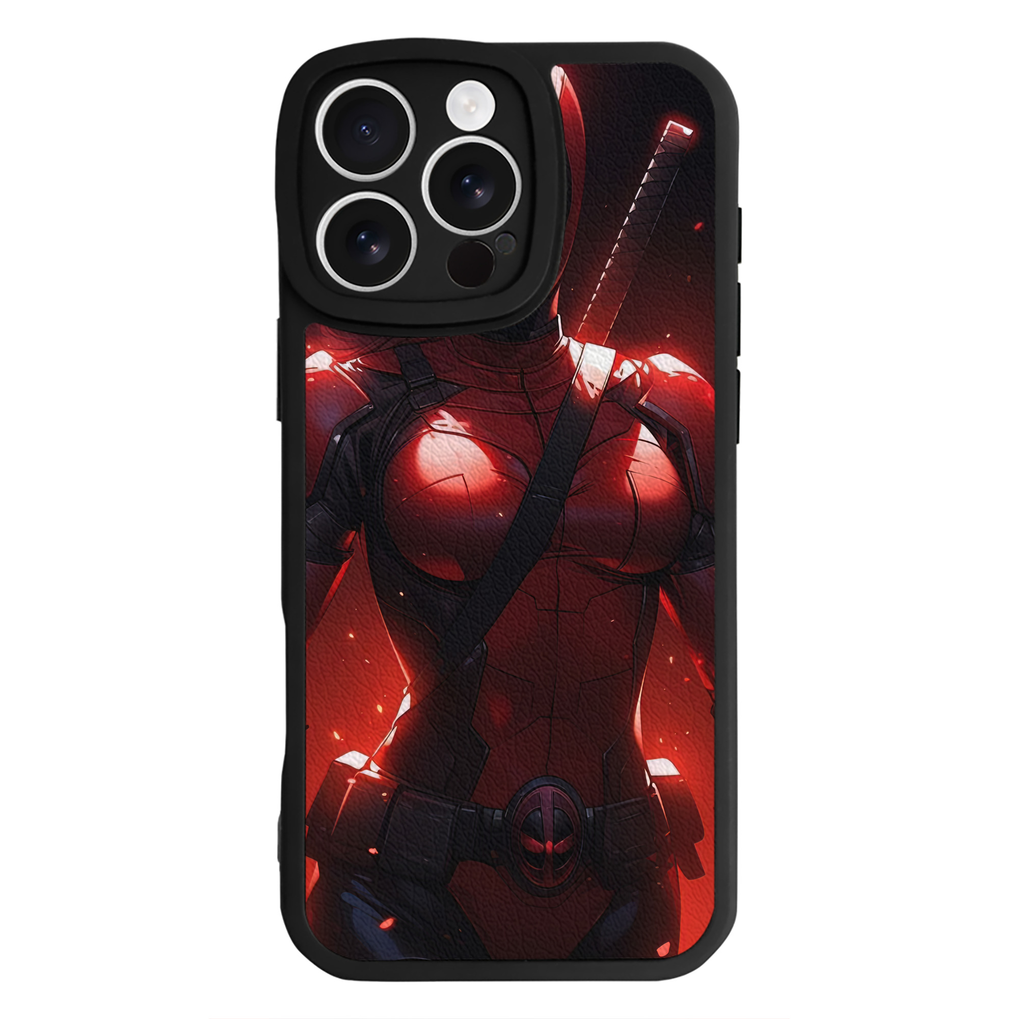 （画像用） Deadpool デッドプール 【iPhone 16シリーズ対応】シリコンスマホケース（レザー調） 材質：シリコン